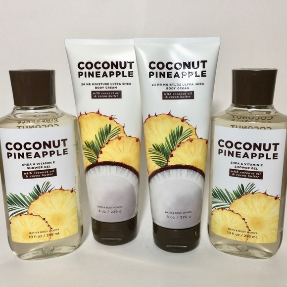 Bath & Body Works Skincare Coconut Pineapple Body Cream Shower Gel